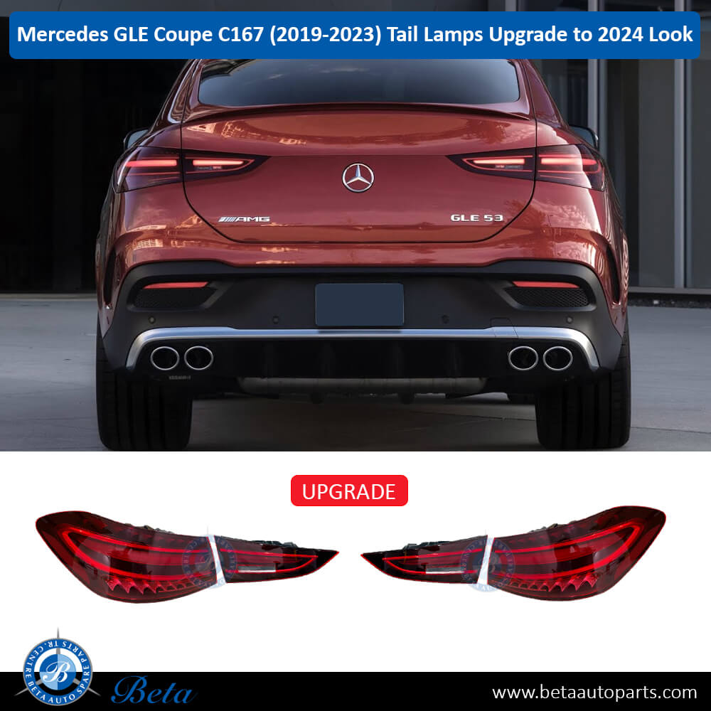 Mercedes GLE-Class Coupe C167 (2019-2023), Tail Lamps Upgrade to 2024 Look, China, 1679065707 / 1679065807 / 1679066507 / 1679066607 Mercedes GLE-Class Coupe C167 (2019-2023), Tail Lamps Upgrade to 2024 Look, China, 1679065707 / 1679065807 / 1679066507 / 1679066607